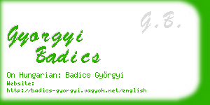 gyorgyi badics business card